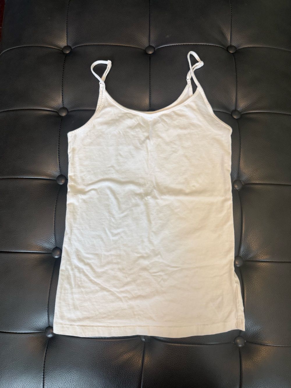 GAP White Slim Scoop Neck Tank Top